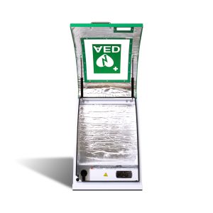 Kovinska zunanja omaricaza AED - odprta spredaj